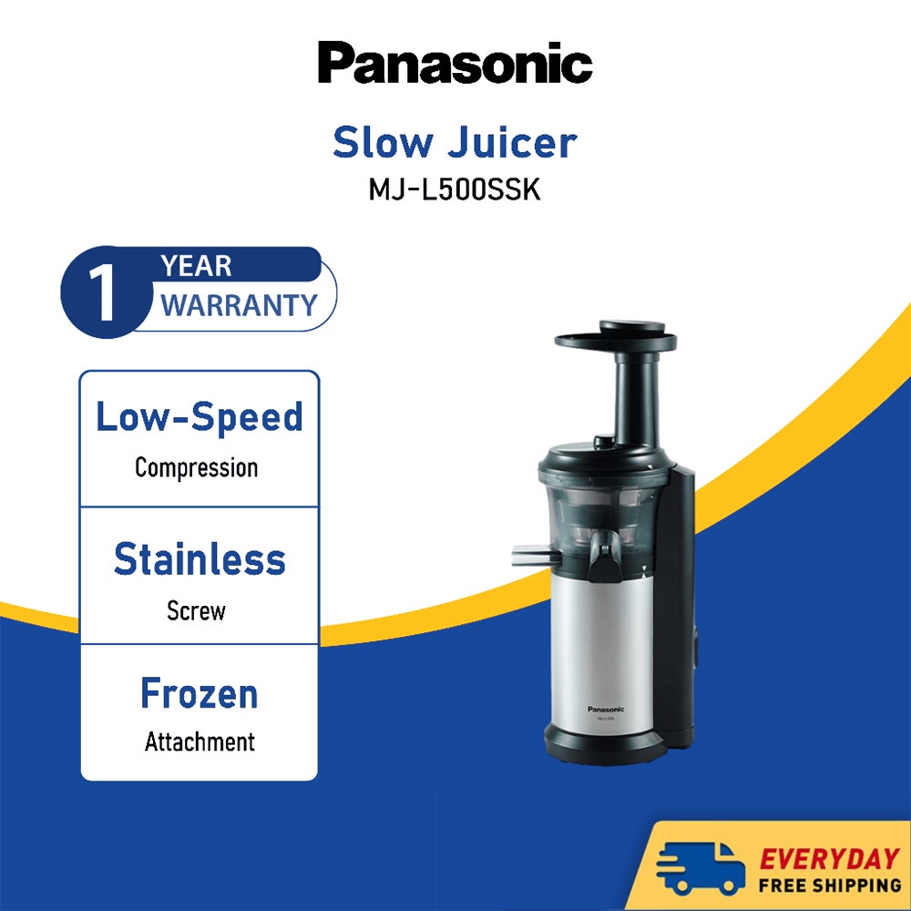 PANASONIC SLOW JUICER MJ-L500150W 1L Capacity MJ-L500SSK