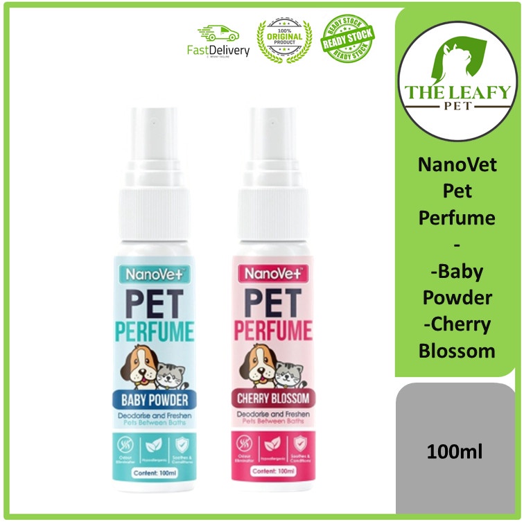 NanoVet Pet Perfume Spray for Cat & Dog Baby Powder / Cherry Blossom