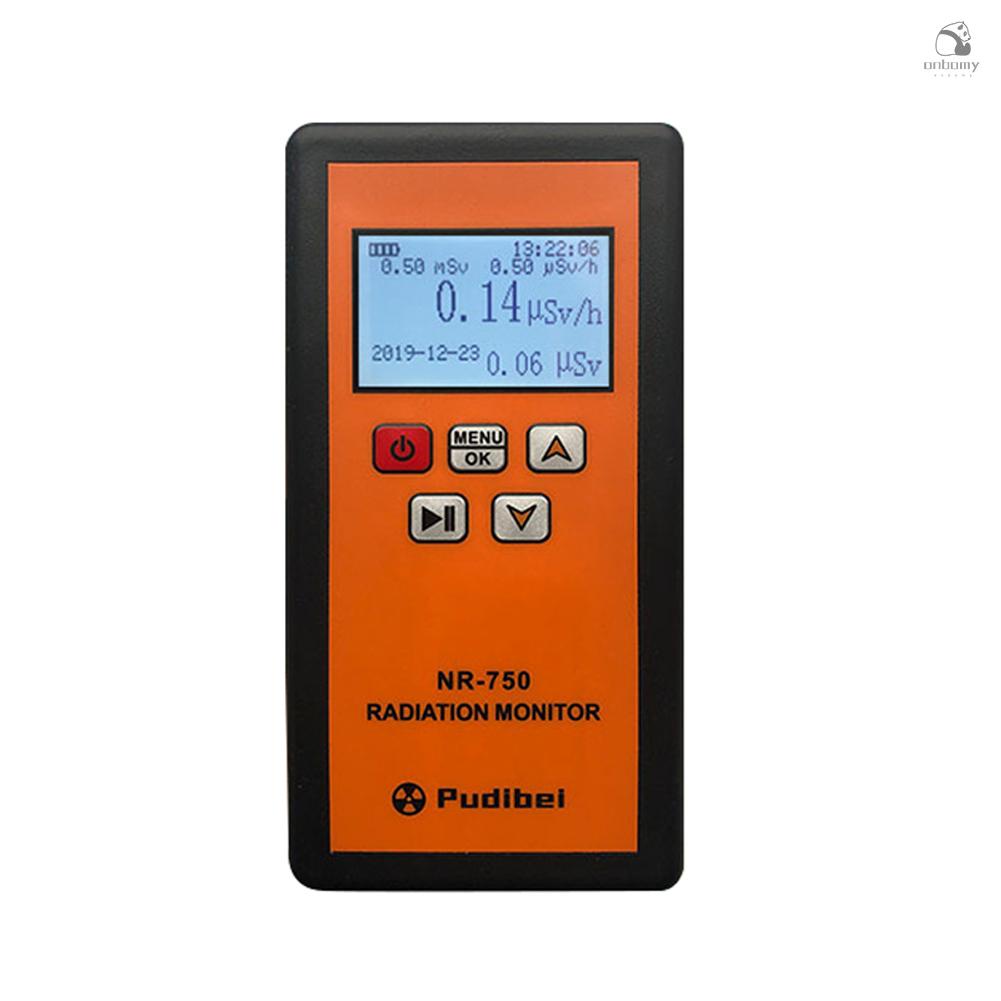 NR-850 Handheld Portable Nuclear Radiation Detector LCD Display Household Radioactive Tester Geiger Counter β Y X-ray Detection Sound Vibrations Light Triple Alarm Practical Nuclear Radiation Detector TOLO-MY1103