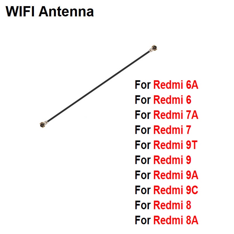 Wi-Fi untuk Xiaomi Redmi 6 6a 7 7a 8 8a 9 9a 9c 9T Isyarat Wifi Udara Reben Antena Flex Kabel Pembaikan Wayar Bahagian