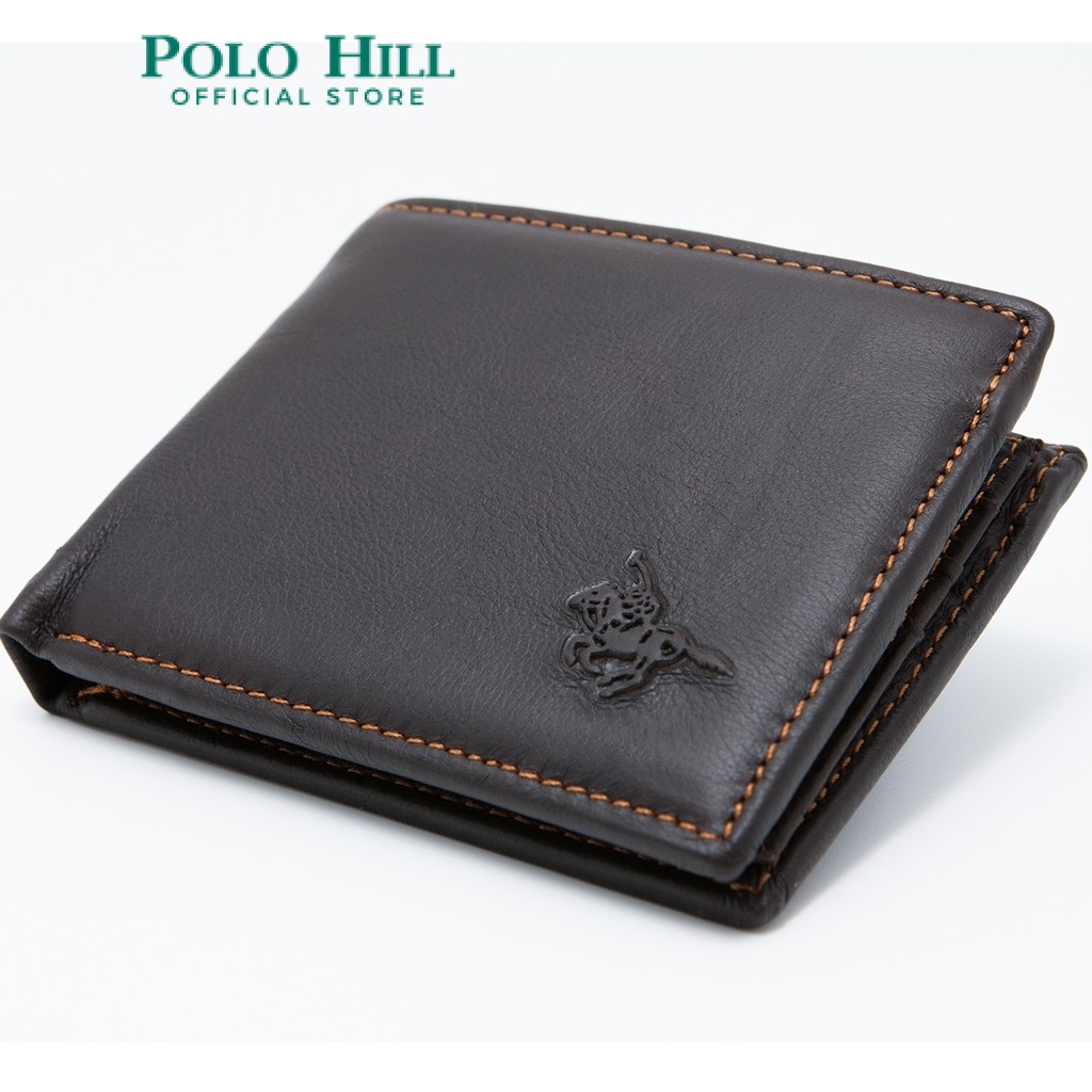 POLO HILL Mens Genuine Leather Bi-Fold Wallet M-PHW-8147