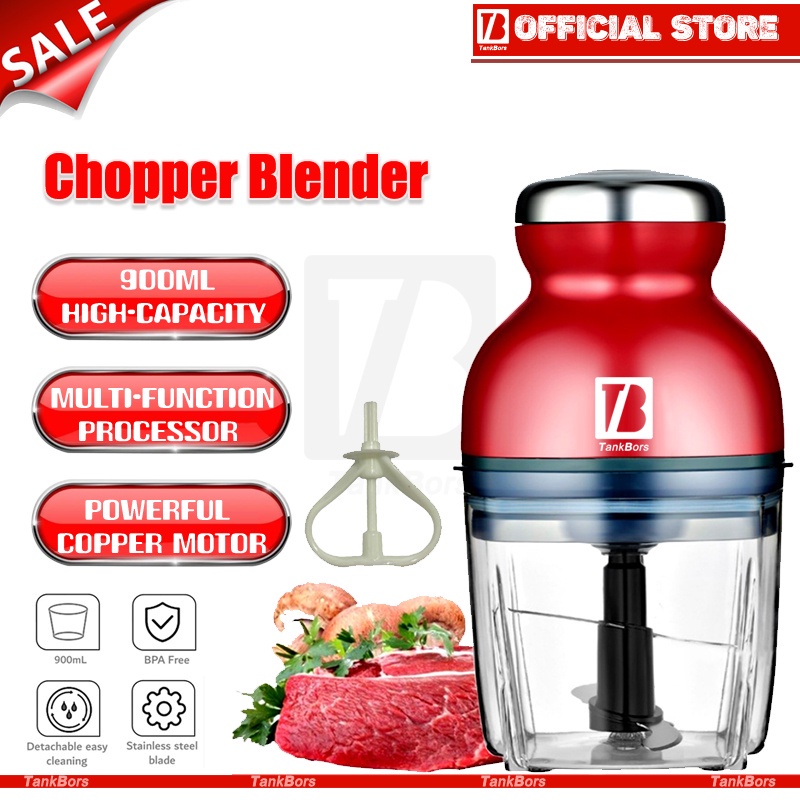 Malaysia TankBors 2 IN 1 Mini Chopper Blender Electric Mixer Capsule Cutter Chopper Food Meat Processor