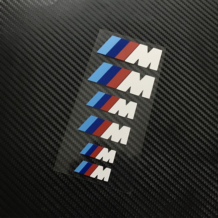 【Ready Stock】6pcs Car Brake Caliper Badge Sticker BMW M Caliper Sticker High Temperature Resistant Brake Modification Sticker for BMW M Series X3 X4 M3 M5 E46 E90 E60 Z4 X2 X3 X4