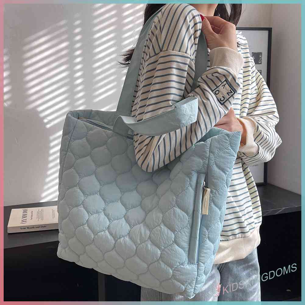 KKD❤ 2023 Women's Tote Bag Cotton-Padded Handbag Luxury Brand Designer Female Shoulder Armpit Bag Ladies Casual Hobo