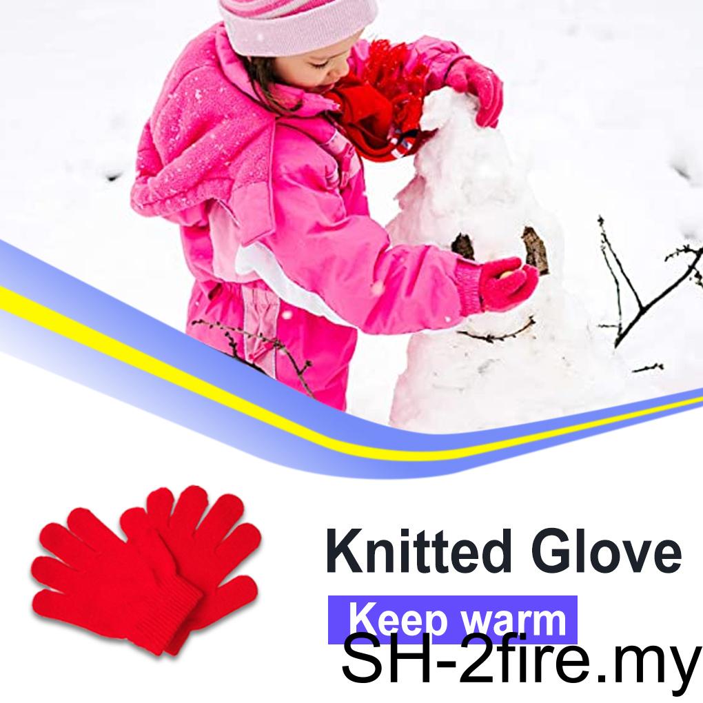 1/2/3/5 Kids Winter Gloves Sports Gear Easy Matching Protective Accessories Hands Protector Outdoor Activities Cold Weather red