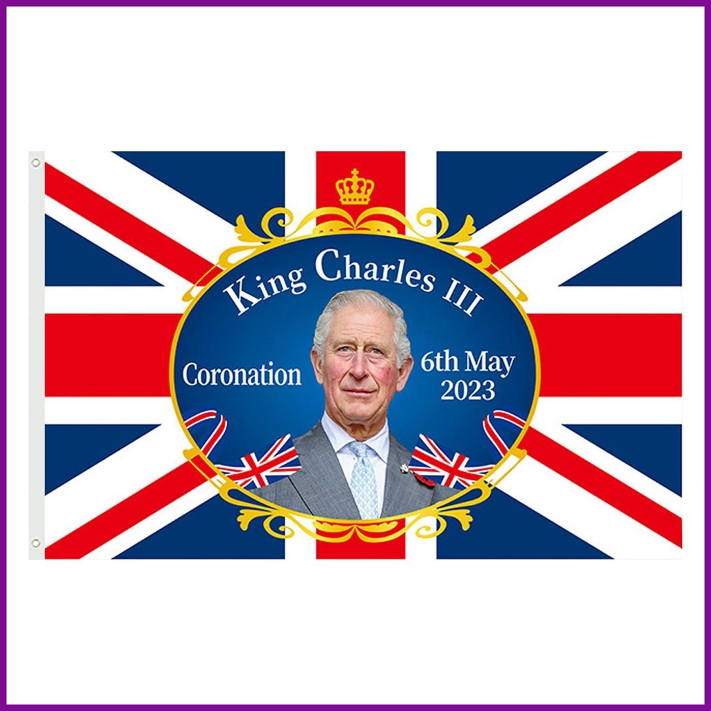 King Charles Bunting King Charles Union Jack Flags 3x5 FT Vibrant ...