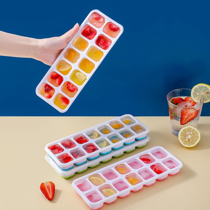 14 Holes Silicone DIY Ice Cube Maker Tray Baby Food Puree Mold Container Kitchen Home Ice Ball Mould Jelly