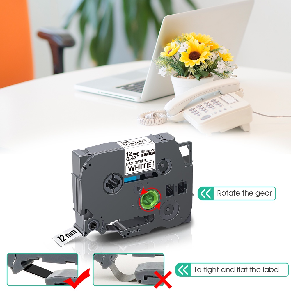 Essential Durable Compatible Brother TZe Tape 6/9/12/18/24mm TZe231 TZe221 TZe211 P-Touch TZe-231 Laminated Label St - Image 3