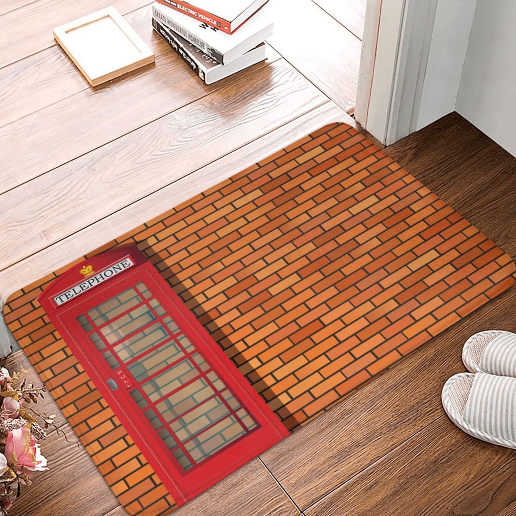 Vintage London Call Box Doormat Bathroom Modern Mat Kitchen Door Floor Living Room Anti-slip Floor Rug Floor Mat Bath Mat