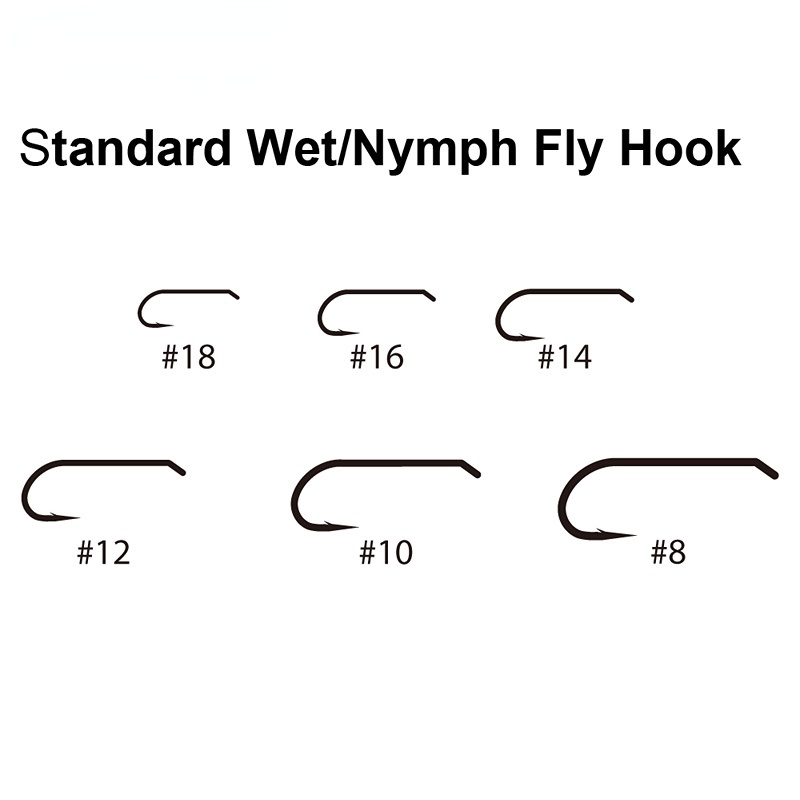Barbed Wet Nymph Fly Tying Hook, Ultra Sharp Trout Fly Tying Hook