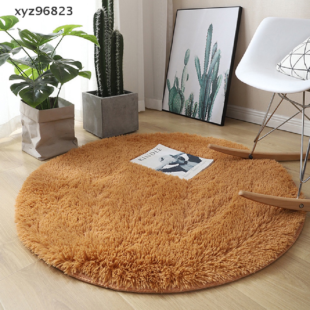 [xyz96823] Fluffy Wool Rug Living Room Carpets Faux Fur Round Mat Kids Room Long Plush Rugs Home Bedroom Decor Shaggy Carpet Boutique