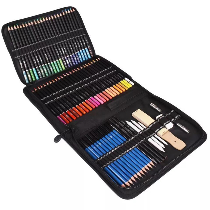 Sa 95pcs Portable Sketch Art Kit Include 72 Colored Pencils Sketch 