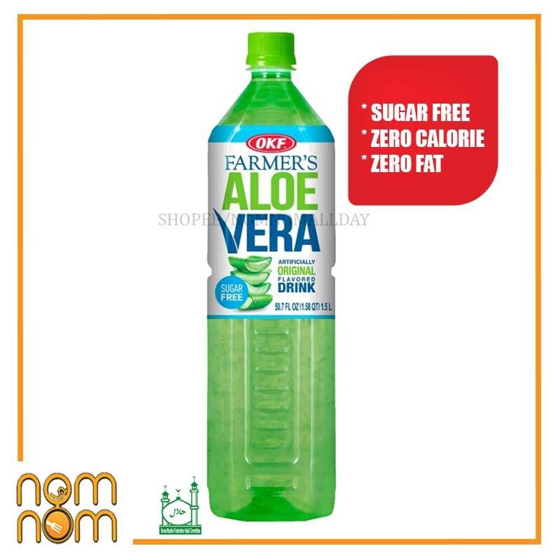 [HALAL] OKF Farmer Super tasty SUGAR FREE Original Aloe Vera Drink Juice in 1.5L