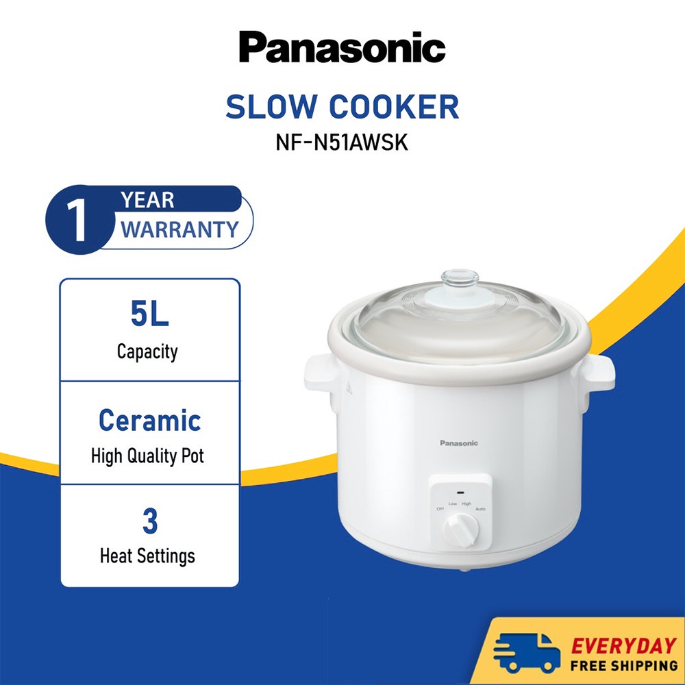 PANASONIC NF-N51A 5.0L SLOW COOKER NF-N51AWSK PORRIDGE COOKER