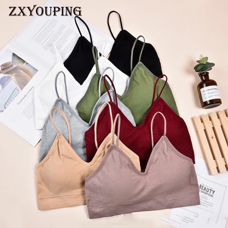 ZXYOUPING Kit 4 Seamless Bras Women Bralette Sports Bra Backless Top