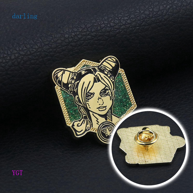 Darling Jojos Bizarre Adventure Stone Ocean Jolyne Cujoh Enamel Lapel Pin Anime Badge Brooch 3111