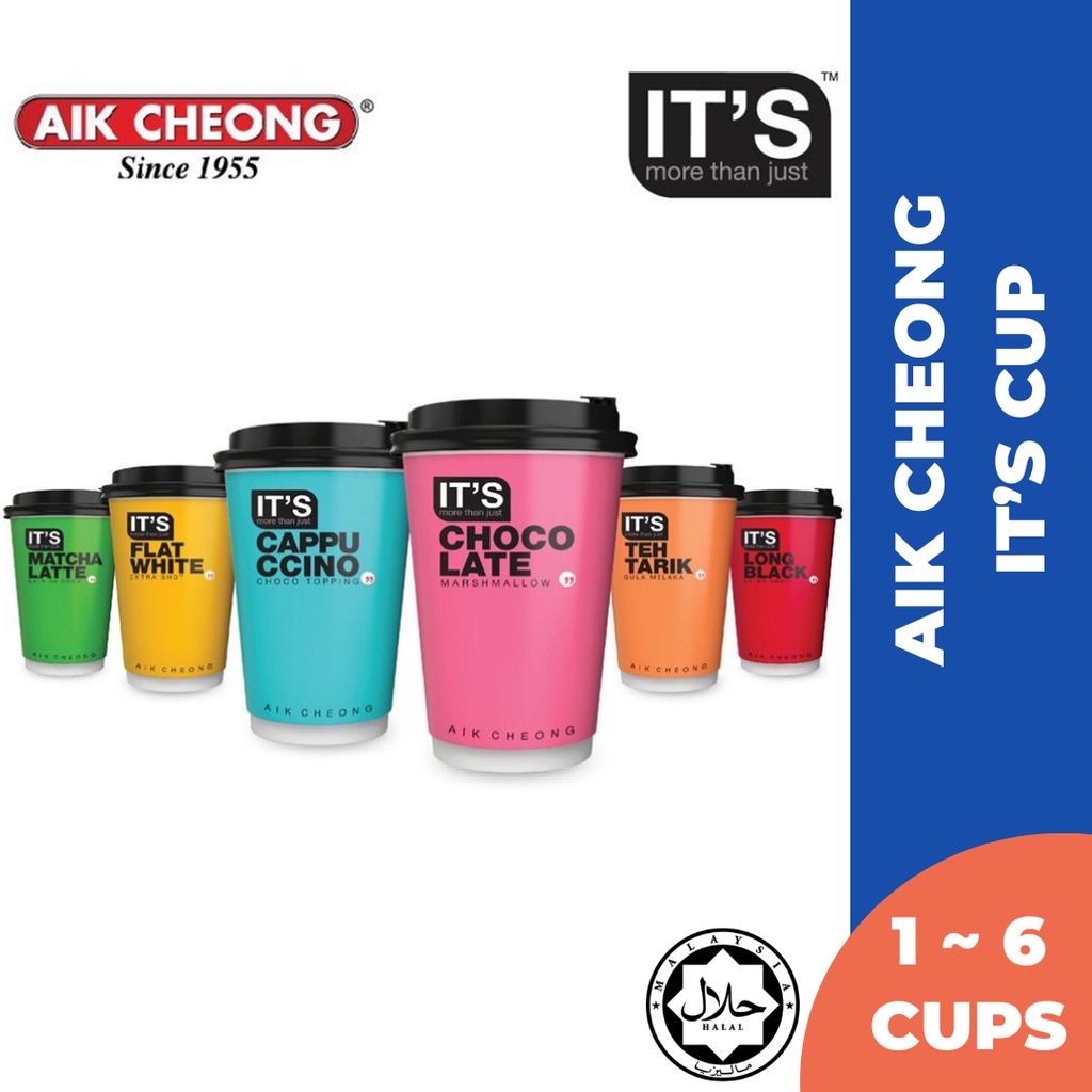 AIK CHEONG - IT'S Cup IT'S Cup Chocolate/ Cappuccino/ Flat White/ Long Black/ White Coffee/ Teh Tarik