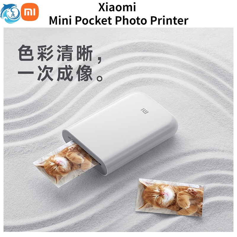 Xiaomi Mijia MI Smart Pocket Printer Mini Photo Printer 3 Inch Small Portable Recording Smart HD Three-inch Photo Polaroid Wireless Pet Kid Phone App Processing Print Photo Paper Paternity Outdoors Pictures Gift & 小米 智能 口袋 打印机 迷你 照片 打印机 小型 便携 智能 高清 拍立得 礼物