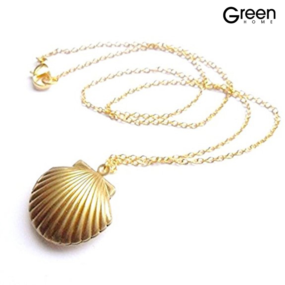 [Exquisite Jewelry House] Fashionable Cute Little Sea Shell Mermaid Pendant Necklace