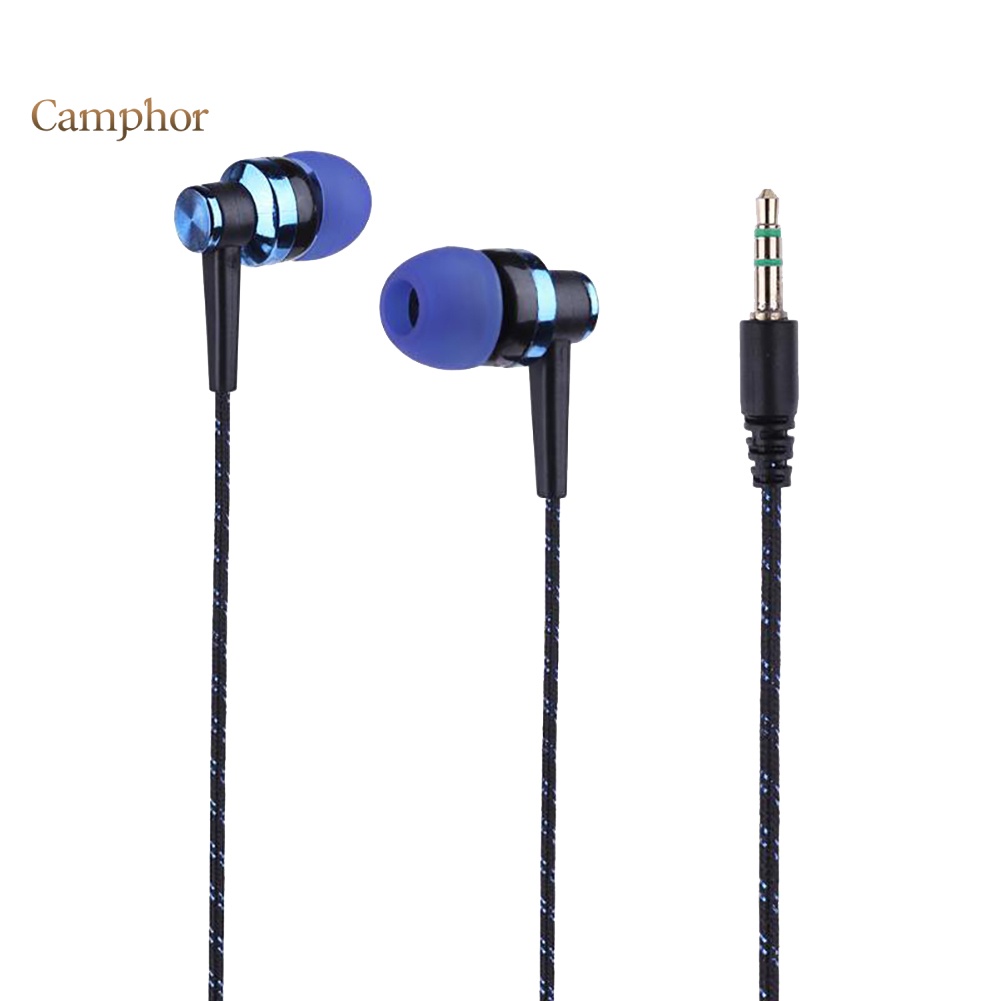 camphor Stylish Braided Line Stereo Music In-ear Headset Earphone without Mic Headphone