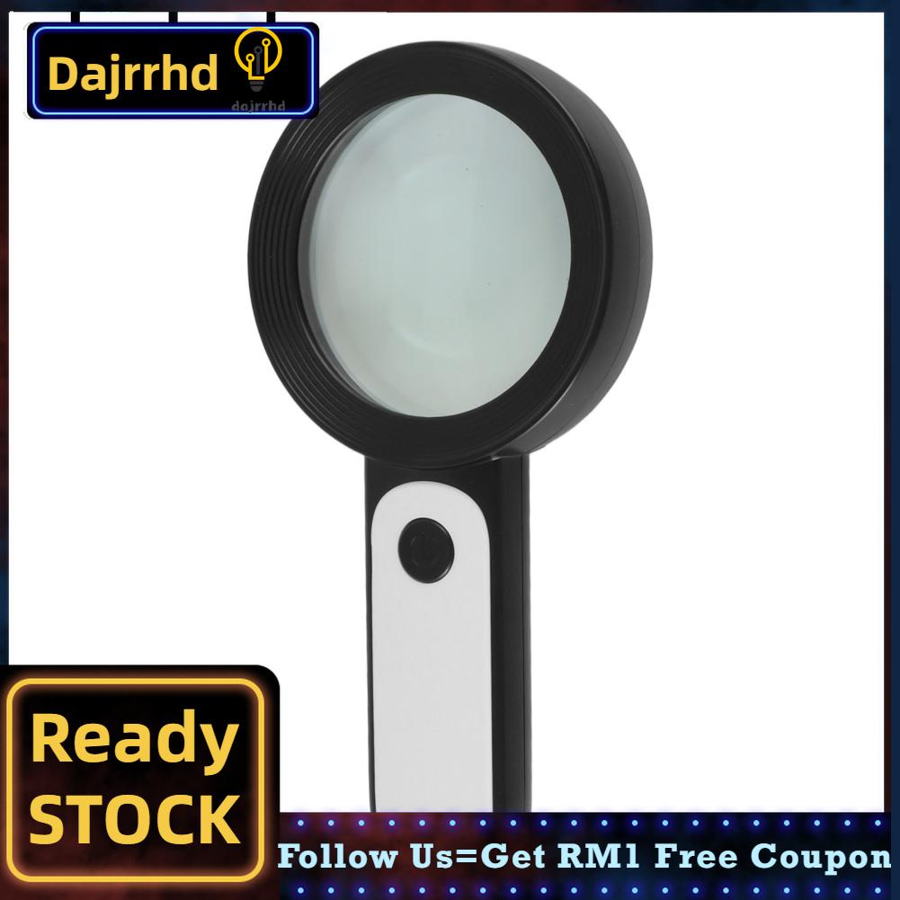 Dajrrhd Magnifying Glass with Light 30X 18 LED Handheld Lighted