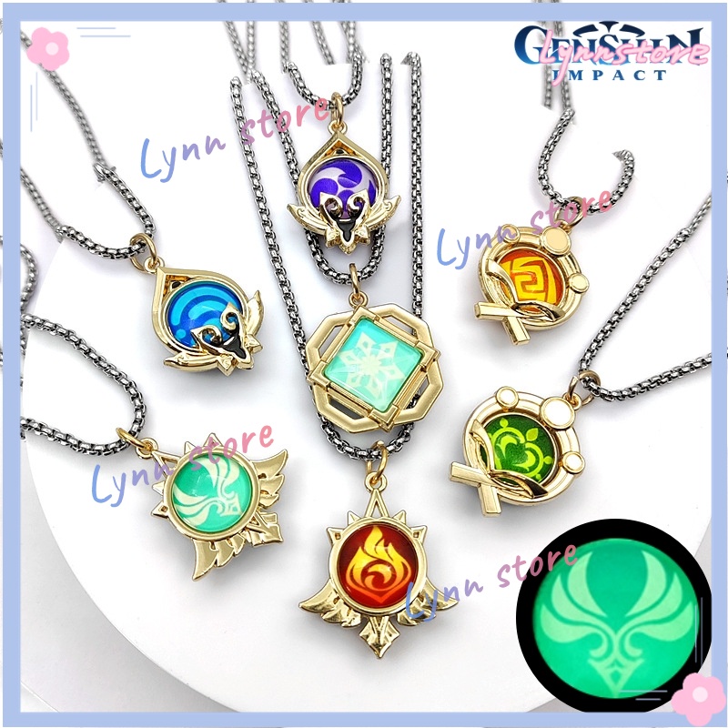 ''GENSHIN IMPACT''7 Elements Pendant Necklaces Mondstadt/Liyue/lnazuma ...