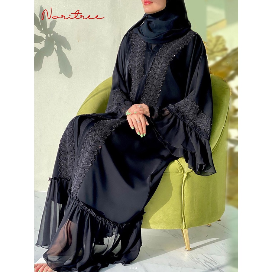 Vestido Longo Ramadan Abaya Islam Arabic Muslim Modest Long Dress For Women Kaftan Mujer Robe Longue Femme Musulmane WY1391