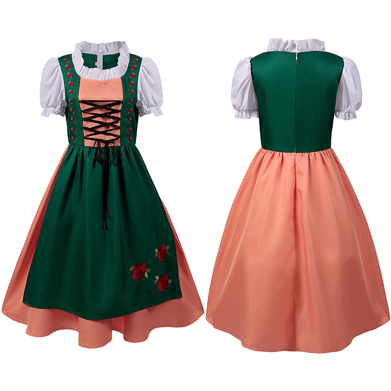 Women's Carnival Oktoberfest Dirndl Costume German Bavarian Beer Girl Dirndl Dress