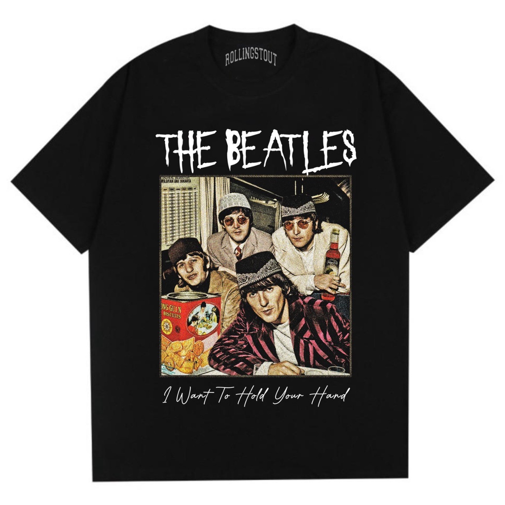 Rollingstout Tshirt - The Beatles Puasa | Kaos Band | John Lennon | BAJU MUSIK METAL ROCK
