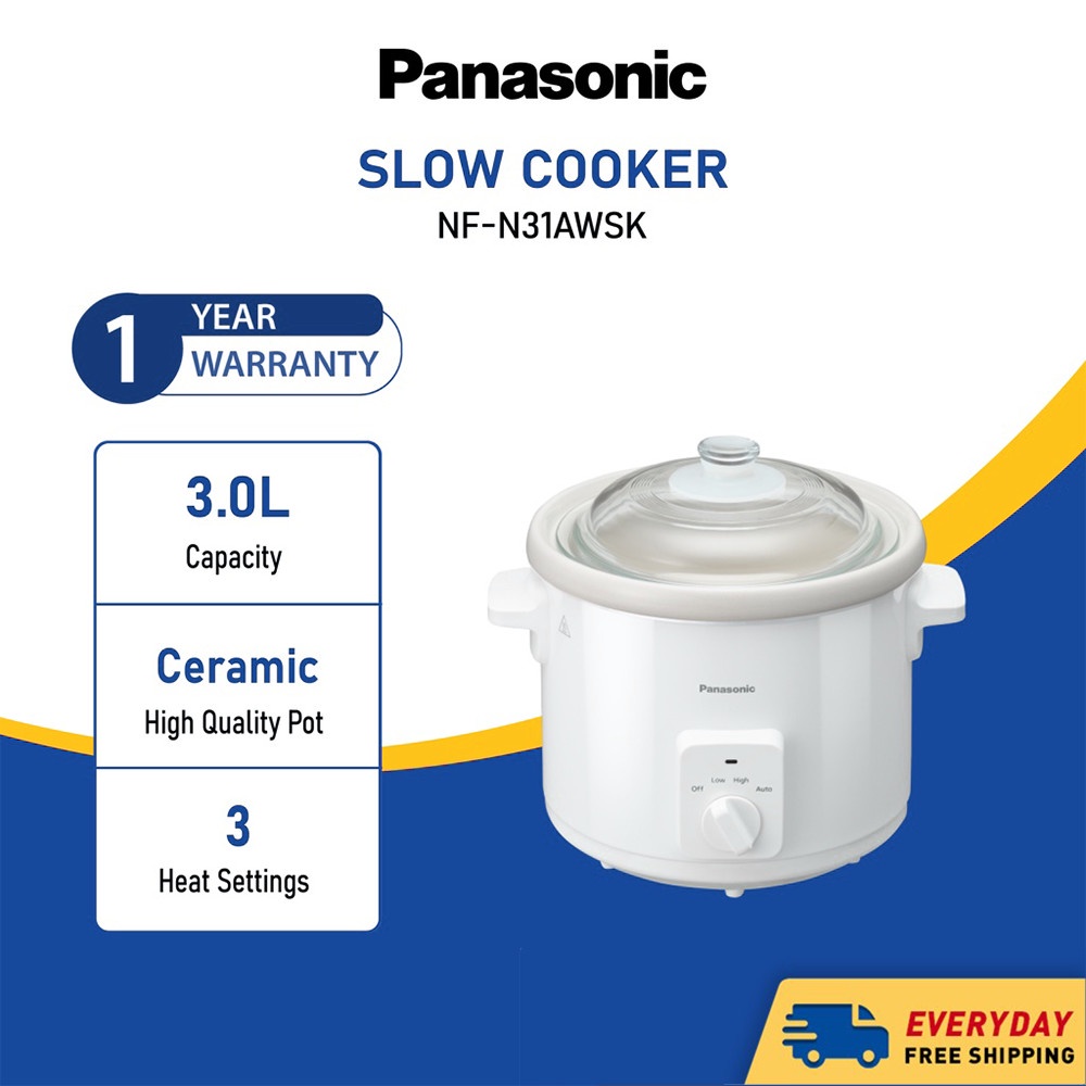 PANASONIC NF-N31 3.0L SLOW COOKER NF-N31AWSK PORRIDGE COOKER