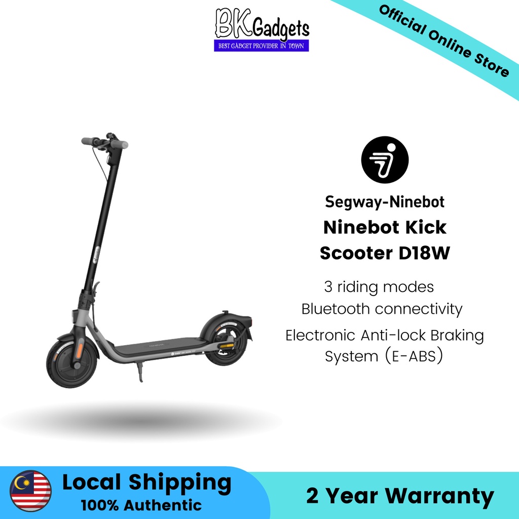 Ninebot Kick Scooter D18W 3 riding modes Bluetooth connectivity