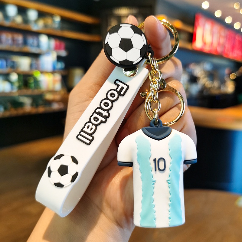 World Cup Key Ring Pendant Key Chain Messi pvc Pendant Key Chain France Crodia Argentina Souvenir Small Gift