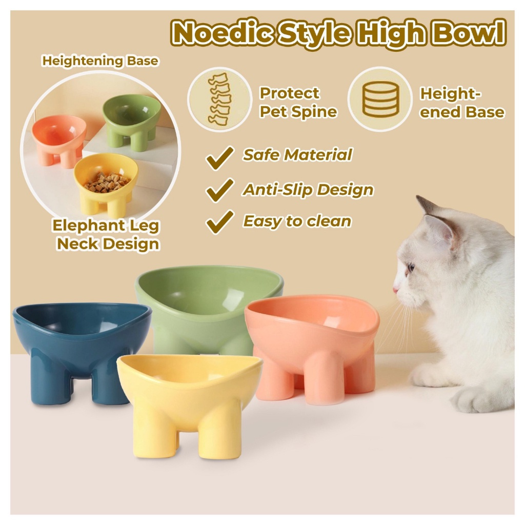 Pet Cat Bowl Bekas Makanan Kucing Cat Food Dispenser Bowl Cat Dog