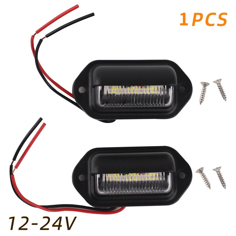 1PC 6 LED License Number Plate Lights Taillight / Boat Truck Trailer Step Lamps Replacement Signal Light / Car Accessories Parts