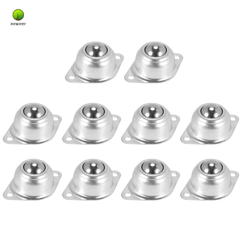 10Pcs 3CM Dia Carbon Steel CY-15A Ball Transfer Unit Ball Bearing Conveyor Roller Ball Transmission Tool