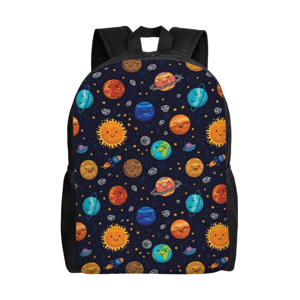 Solar System Planet Backpack Teenager School Bag Canvas Notebook Backpack Bag Unisex