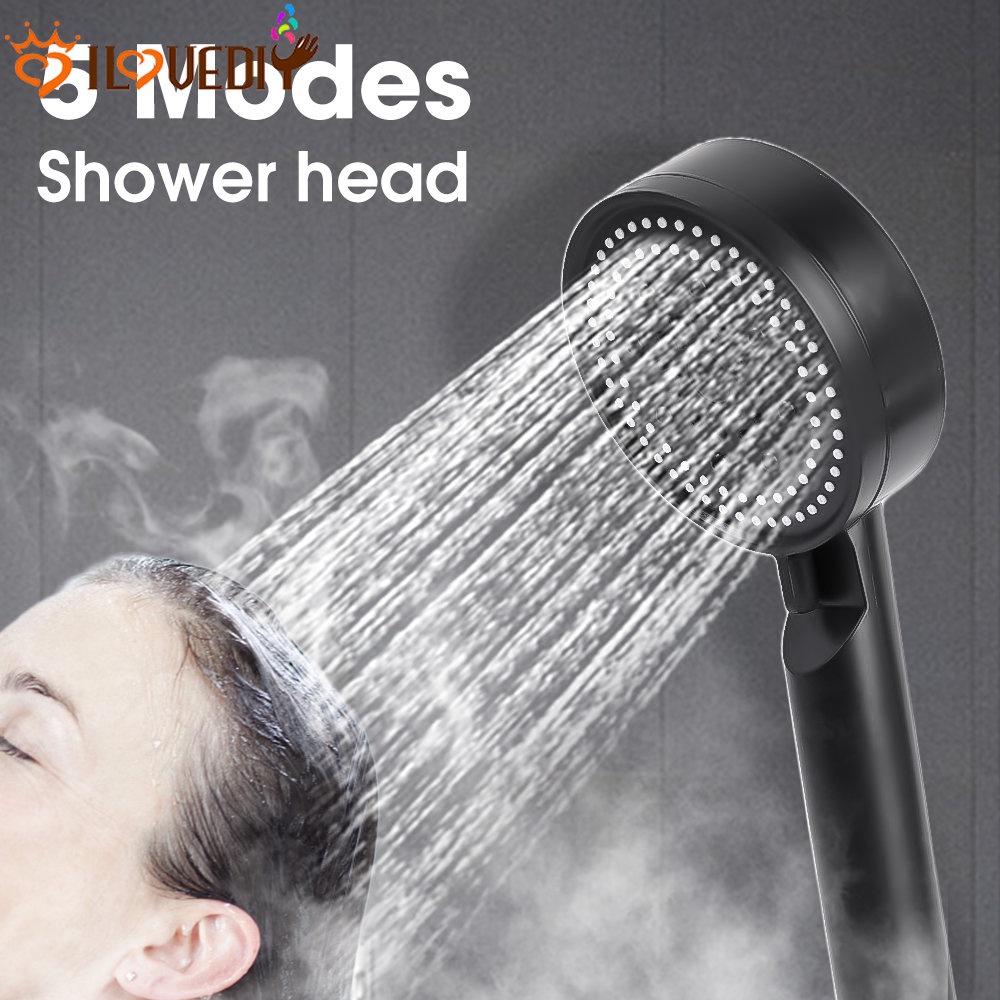 Handheld Water Saving Bidet Sprays 5 Gears High Pressure Shower Nozzle Eco-friendly Replaceable Shower Head Strong Water Outflow Showerhead