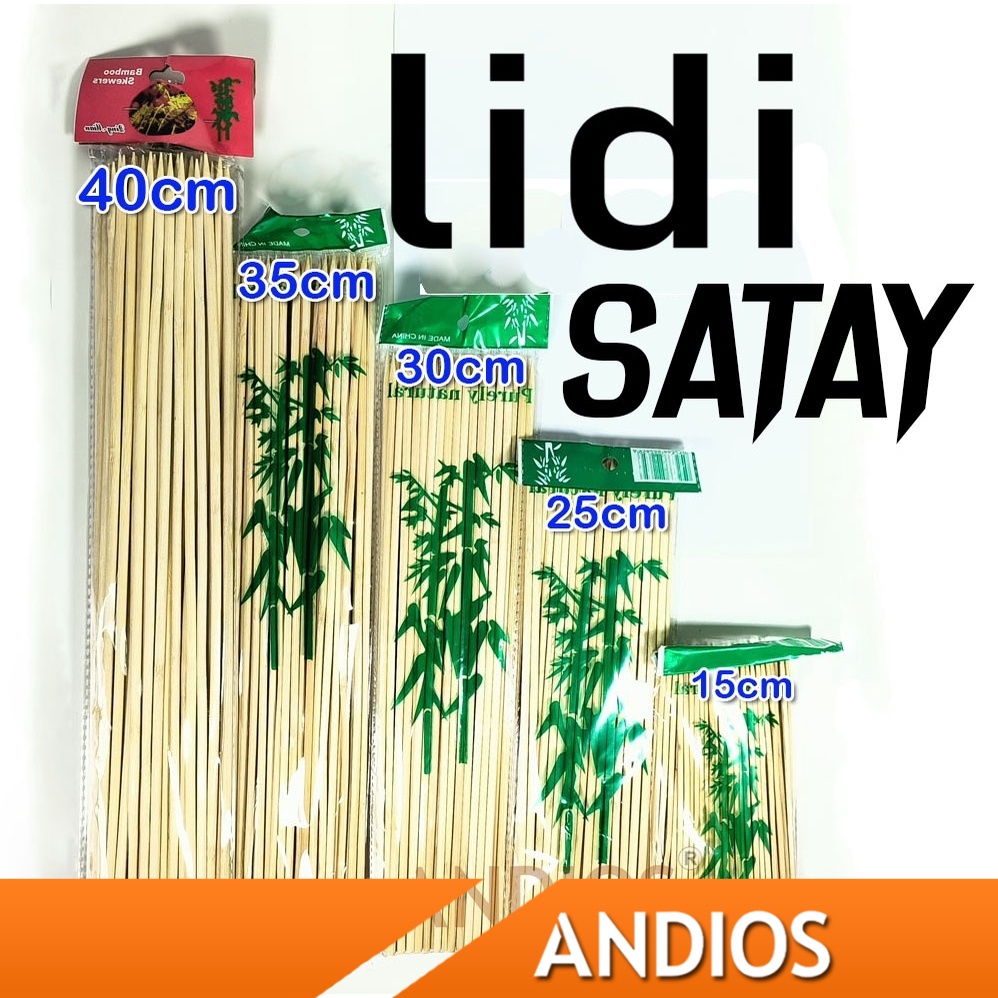 Batang Lidi Satay BBQ Stick Bamboo Skewer Kayu Cucuk Sate Buluh Gerai Grill Daging Ayam Bakar Party Lok lok串串