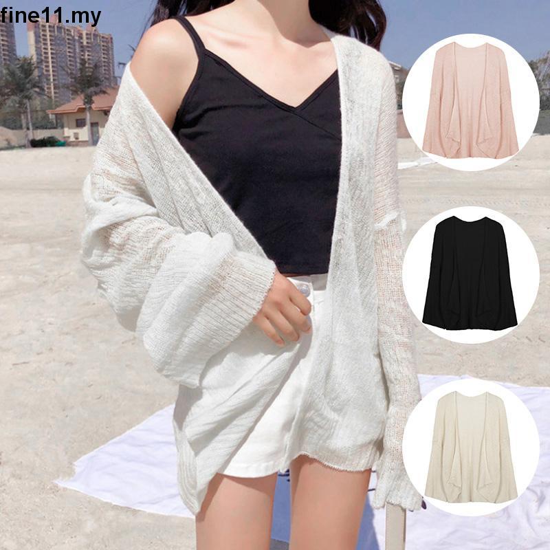 【Malaysia stock】 Loose Shirts Thin Summer Sun Protection Blouse fine11