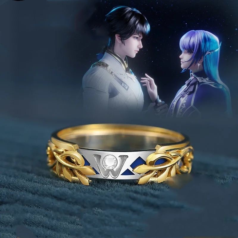 Divine Seal Forget-Me-Not Ring Co-Branded cos2 Dimensional Anime Merchandise Dragon Star Using Caier Coup