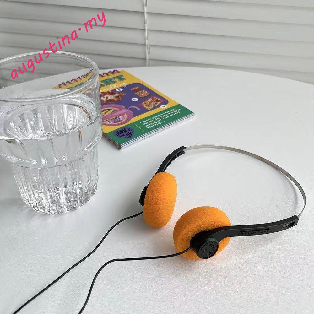 AUGUSTINA Retro Feelings Headphone, Over Ear Vintage Underwire Headphone, Personality Wired 80s 90s 3.5mm Walkman Headphone Photo Props