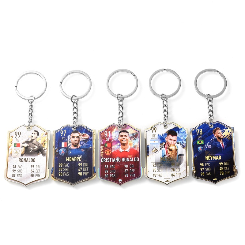 Keychain Bag Pendant Football Brand Club Keychain Manchester United Portugal Carca Nemal National Team World Cup Fans Jewelry Pendant