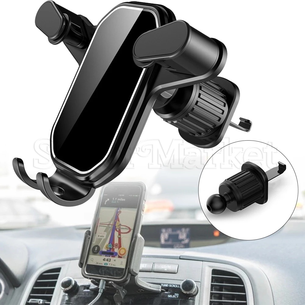 Gravity Car Phone Holder Air Vent Hook Phone Mount 360-Degree Rotation Smart Phone Holder Car One-Hand Placement Mobile Phone Holder with Hook Clip