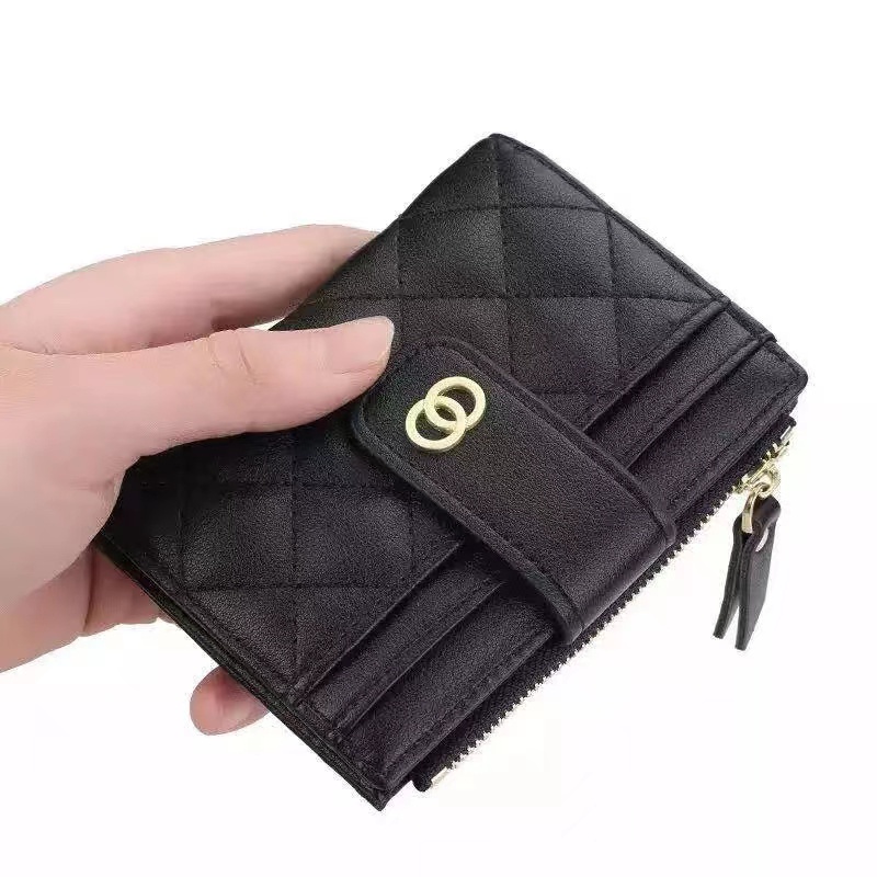 Short Bi-fold Wallet women Ladies Korean Version Multi-card Coin Purse Fashion Card Holder dompet perempuan wanita 女士钱包