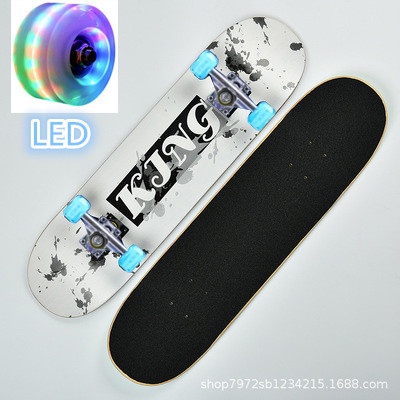 Reliable Must 81cm Led Thicken Skate board Maplewood Four Wheeled Skateboard Beginner Adult & Kids Papan Luncur - Image 4