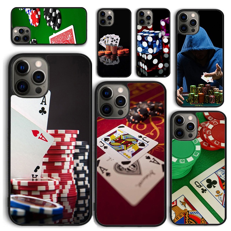 Poker Casino Art Pattern Phone Case for iPhone 14 12 13 mini 5 6S 7 8 PLUS X XS XR 11 PRO MAX SE 2020 Back Cover Fundas Shell