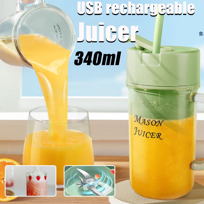 Juicer Mug Usb Rechargeable Juicer Portable Fruit Juicer Blender With Straw -LBE