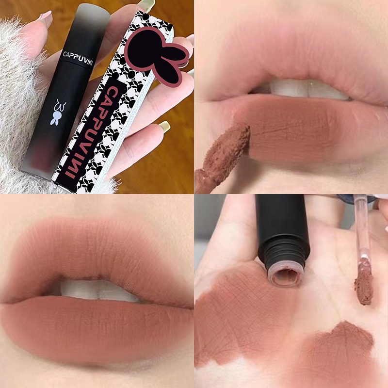 Premium Purpose CAPPUVINI Liquid Lipstick Velvet Matte lip mud mousse/Nude Gloss waterproof Cosmetics student Quality - Image 5