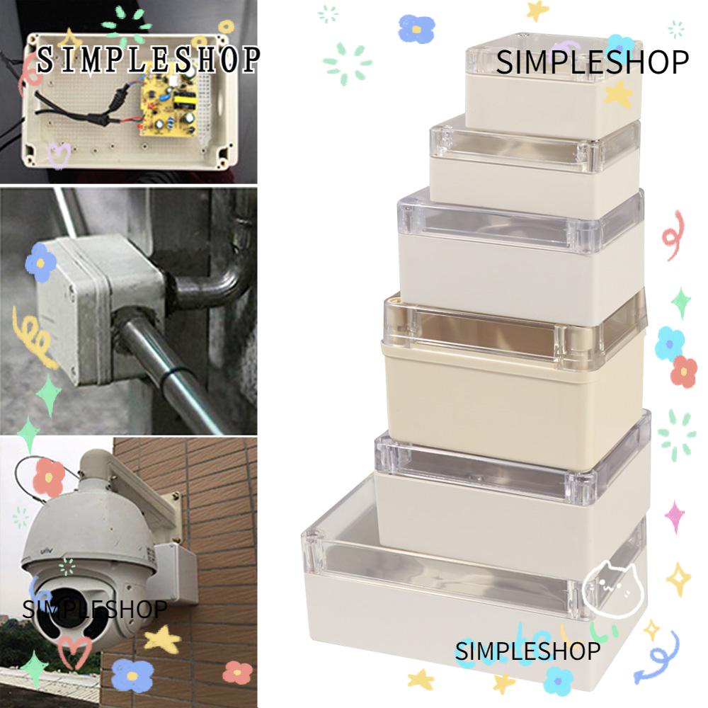 ❀SIMPLE❀ 11 Sizes Plastic Junction Box Waterproof Outdoor Accessories Instrument Housing Case White Electronic Enclosure Transparent Cover Electrical Project Boxes