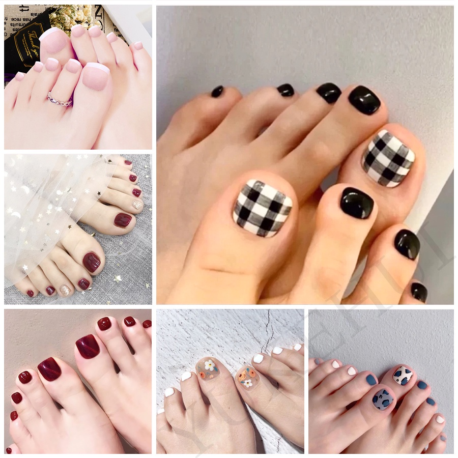 Versatile Purpose YUKEHUI toe nail fake nails long sticker press 美甲片 甲片 假指甲 穿戴美甲 指甲貼片... - Image 4